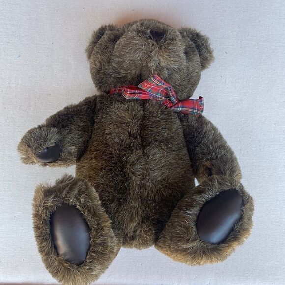 Gund Vintage Jointed Teddy Bear Dark Brown Plush Stuffed Animal 1982 - Picture 2 of 5